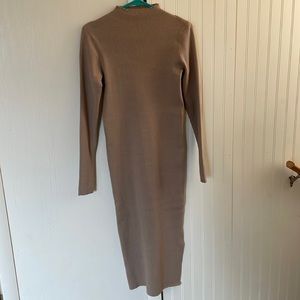NWOT beige body con dress